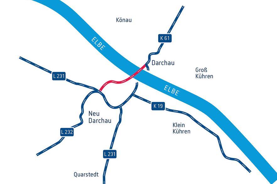 Elbbr&uuml;cke Darchau - Neu Darchau